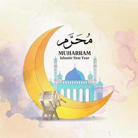 moderno Muharram islamico nuovo anno design vettore