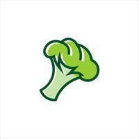 commestibile verde pianta broccoli cartone animato illustrazione vettore