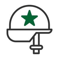 casco icona duotone stile grigio verde colore militare illustrazione vettore esercito elemento e simbolo Perfetto.