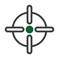 bersaglio icona duotone stile grigio verde colore militare illustrazione vettore esercito elemento e simbolo Perfetto.