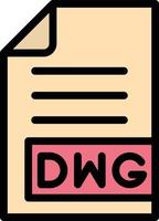 illustrazione del design dell'icona vettoriale dwg