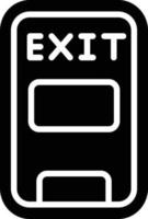 illustrazione del design dell'icona del vettore dell'uscita di emergenza