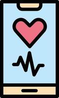 illustrazione del disegno dell'icona del vettore della frequenza cardiaca
