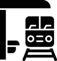 illustrazione del design dell'icona del vettore della piattaforma del treno