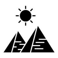 deserto piramidi vettore icona