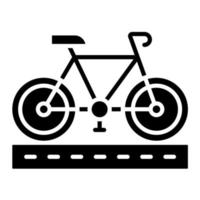 bicicletta corsia vettore icona