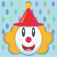 divertente clown con cappello vettore illustrazione