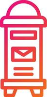 illustrazione del design dell'icona di vettore della cassetta postale