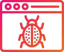 illustrazione del design dell'icona di vettore di bug