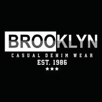 design tipografico di abbigliamento urbano originale di brooklyn vettore