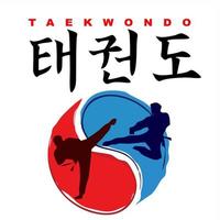 loghi e simboli di taekwondo vettore