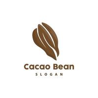 Vintage ▾ cacao logo, cacao frutta pianta logo, cioccolato vettore per forno, astratto linea arte cioccolato design