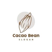 Vintage ▾ cacao logo, cacao frutta pianta logo, cioccolato vettore per forno, astratto linea arte cioccolato design