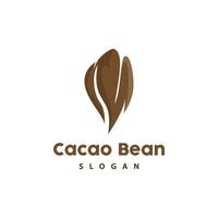 Vintage ▾ cacao logo, cacao frutta pianta logo, cioccolato vettore per forno, astratto linea arte cioccolato design