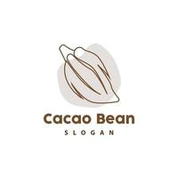 Vintage ▾ cacao logo, cacao frutta pianta logo, cioccolato vettore per forno, astratto linea arte cioccolato design