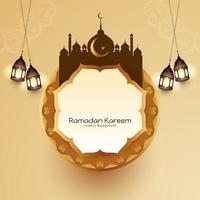 biglietto di auguri per la celebrazione del festival islamico di ramadan kareem vettore