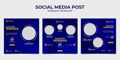 modelli di webinar per post di storie sui social media vettore