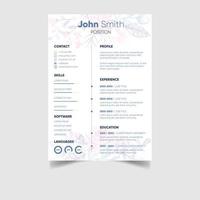 minimalista professionale CV o curriculum vitae modello design vettore