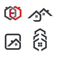 set di immagini del logo della casa vettore