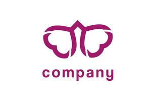 farfalla logo. lusso e semplice linea logotipo design. premio farfalla simbolo logotipo vettore