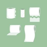set di illustrazione piana di vettore di carta igienica.
