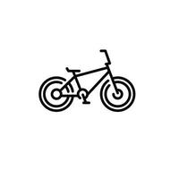 bicicletta linea icona isolato su bianca sfondo vettore
