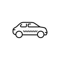 Taxi linea icona isolato su bianca sfondo vettore
