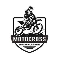 motocross logo modello design vettore