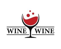 design del logo del vino vettore