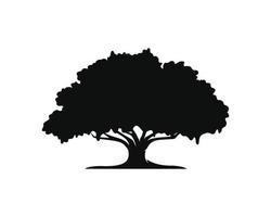 quercia albero icona isolato su bianca sfondo vettore