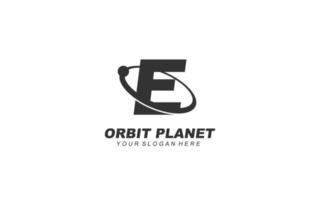 e pianeta logo design ispirazione. vettore lettera modello design per marca.