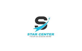 S stella logo design ispirazione. vettore lettera modello design per marca.