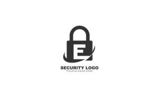 e sicurezza logo design ispirazione. vettore lettera modello design per marca.