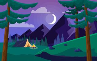 Vector Colorful Landscape Illustration