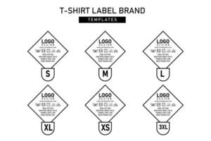 capi di abbigliamento etichetta modelli design vettore