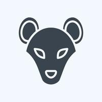 icona iena. relazionato per animale testa simbolo. semplice design modificabile. semplice illustrazione vettore