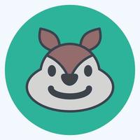 icona scoiattolo. relazionato per animale testa simbolo. semplice design modificabile. semplice illustrazione vettore