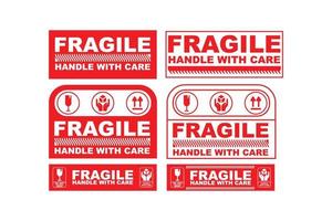 fragile etichetta design vettore