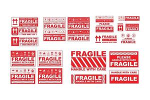 fragile etichetta vettore design