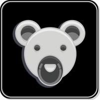 icona neve orso. relazionato per animale testa simbolo. semplice design modificabile. semplice illustrazione vettore
