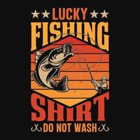 fortunato pesca camicia fare non lavare - pesca citazioni vettore disegno, t camicia design