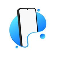 smartphone modello per applicazioni ui presentazione. Telefono vettore illustrazione.