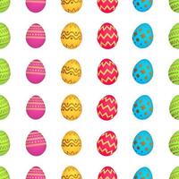 senza soluzione di continuità modello con colorato Pasqua uova. vettore illustrazione