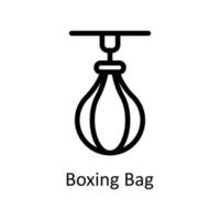 boxe Borsa vettore schema icone. semplice azione illustrazione azione