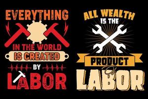 lavoro duro e faticoso giorno è un' vacanza nel il unito stati quello onori il americano lavoro duro e faticoso movimento e il contributi quello lavoratori avere fatto per il nazione. vettore