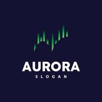 aurora logo, leggero onda vettore, natura paesaggio disegno, Prodotto marca modello illustrazione icona vettore