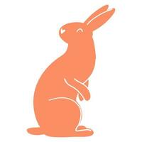 minimalista Pasqua coniglietto. vettore illustrazione di coniglio silhouette, azienda agricola animale per carta, Stampa, manifesto, ragnatela design