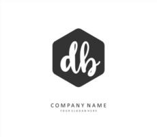 d B db iniziale lettera grafia e firma logo. un' concetto grafia iniziale logo con modello elemento. vettore