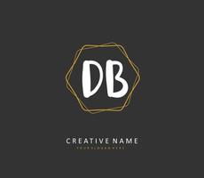 d B db iniziale lettera grafia e firma logo. un' concetto grafia iniziale logo con modello elemento. vettore