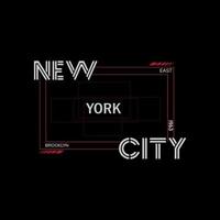 nuovo York città tipografia e minimo t camicia design vettore